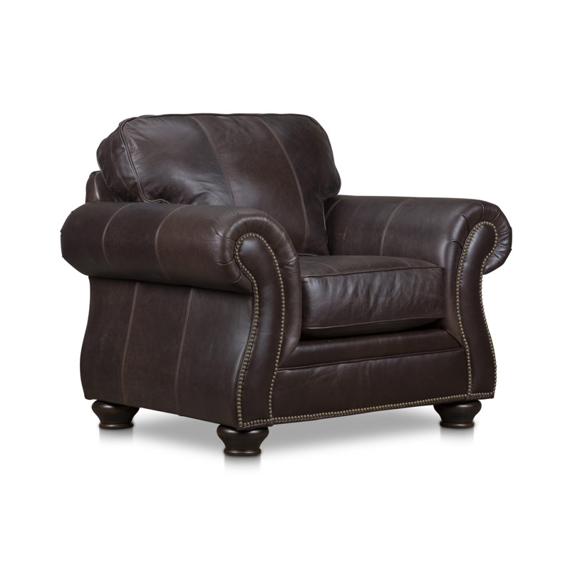 Stone & Leigh™ Furniture Laramie Genuine Leather Club Chair Perigold